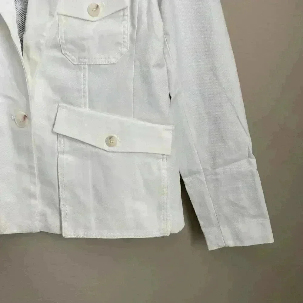 Anthropologie Neve Utility Jacket White Size 8‎